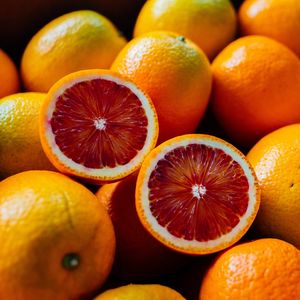 Preview wallpaper red oranges, oranges, citrus, fruits