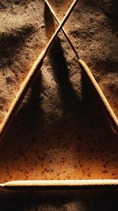 Preview wallpaper reeds, triangle, sand, shadow