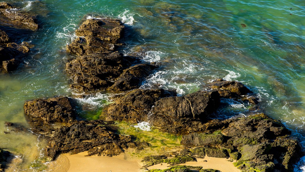 Wallpaper reefs, sea, sand, coast