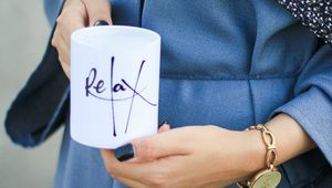 Preview wallpaper relax, cup, hands, drink, girl