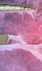 Preview wallpaper relief, aerial view, surface, pink