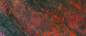 Preview wallpaper relief, aerial view, surface, red