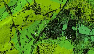 Preview wallpaper relief, hills, trees, aerial view