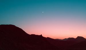 Preview wallpaper relief, moon, dusk, sky