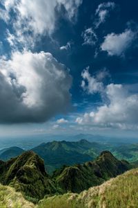 Preview wallpaper relief, rocks, peaks, grass, landscape