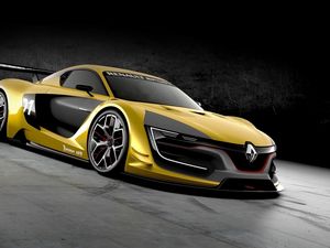 Preview wallpaper renault sport, rs 01, yellow, concept, side view