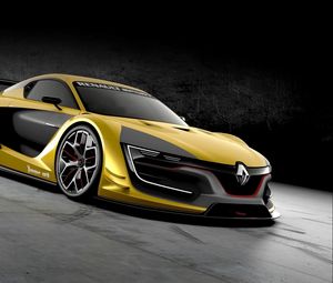 Preview wallpaper renault sport, rs 01, yellow, concept, side view