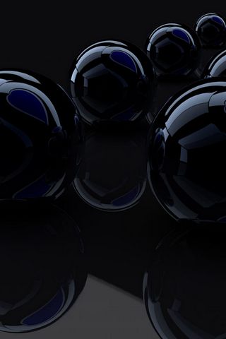 Download wallpaper 320x480 rendering, render, black, reflection samsung ...