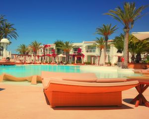 Preview wallpaper resort, hotel, pool, relaxation, luxury, palm trees