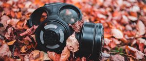 Preview wallpaper respirator, foliage, autumn, fallen