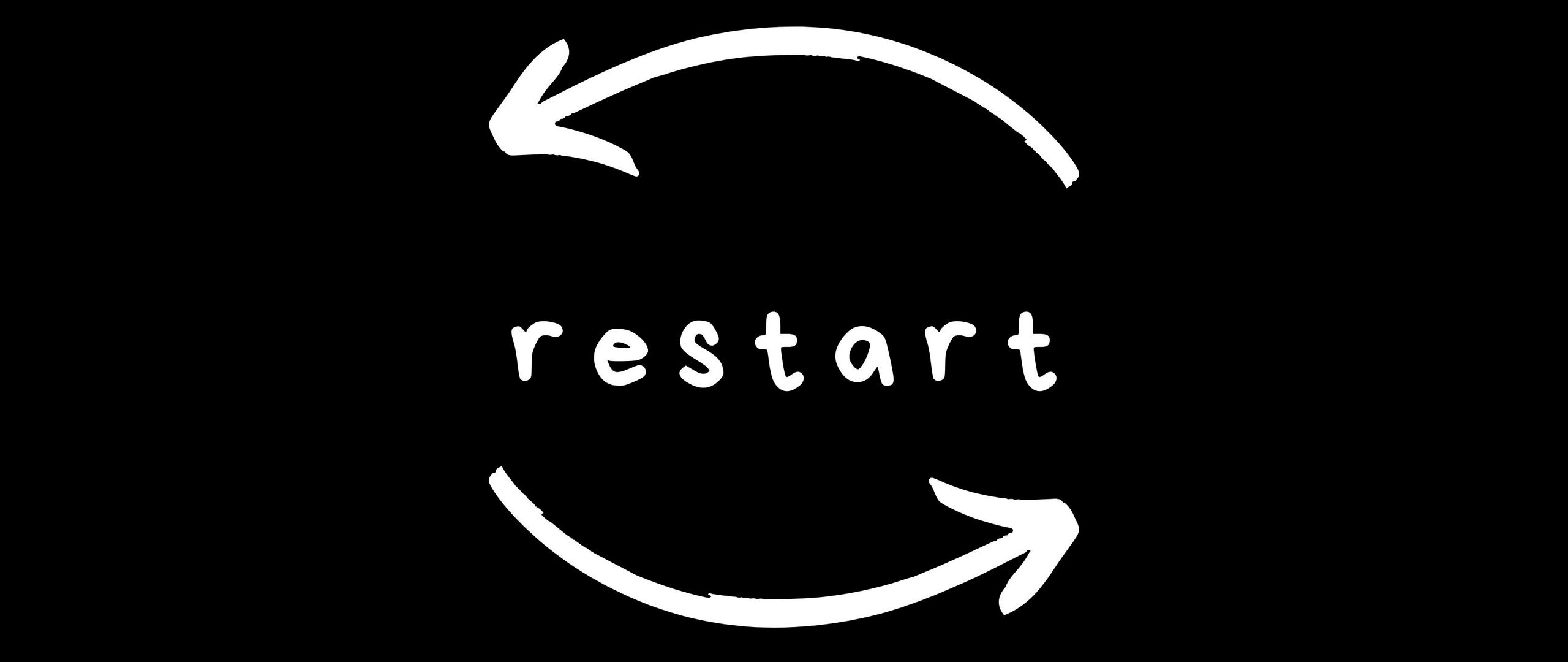 Download Wallpaper 2560x1080 Restart Word Arrows Dual Wide 1080p Hd 