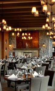 Preview wallpaper restaurant, cafe, appliances, tables, chairs, interior, design