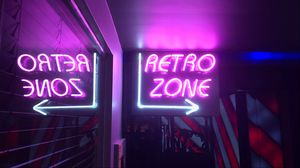 Preview wallpaper retro, zone, neon, arrow, sign