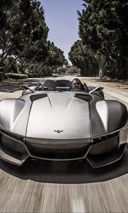 Preview wallpaper rezvani motors, beast, supercar, front view