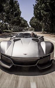 Preview wallpaper rezvani motors, beast, supercar, front view