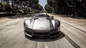 Preview wallpaper rezvani motors, beast, supercar, front view