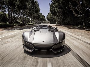 Preview wallpaper rezvani motors, beast, supercar, front view