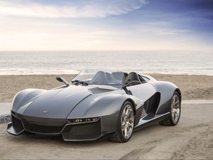 Preview wallpaper rezvani motors, beast, supercar, side view