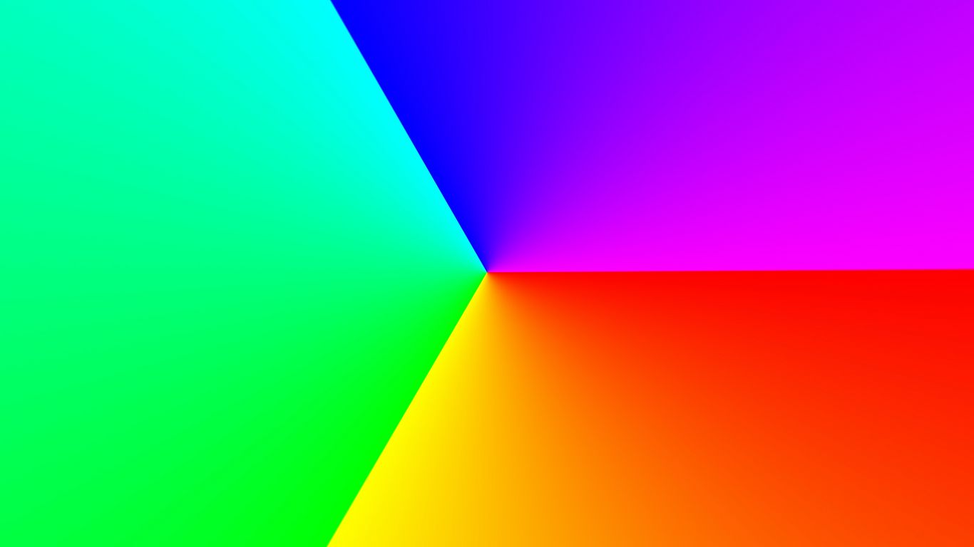 Download wallpaper 1366x768 rgb, shapes, edges, gradient, abstraction,  colorful tablet, laptop hd background