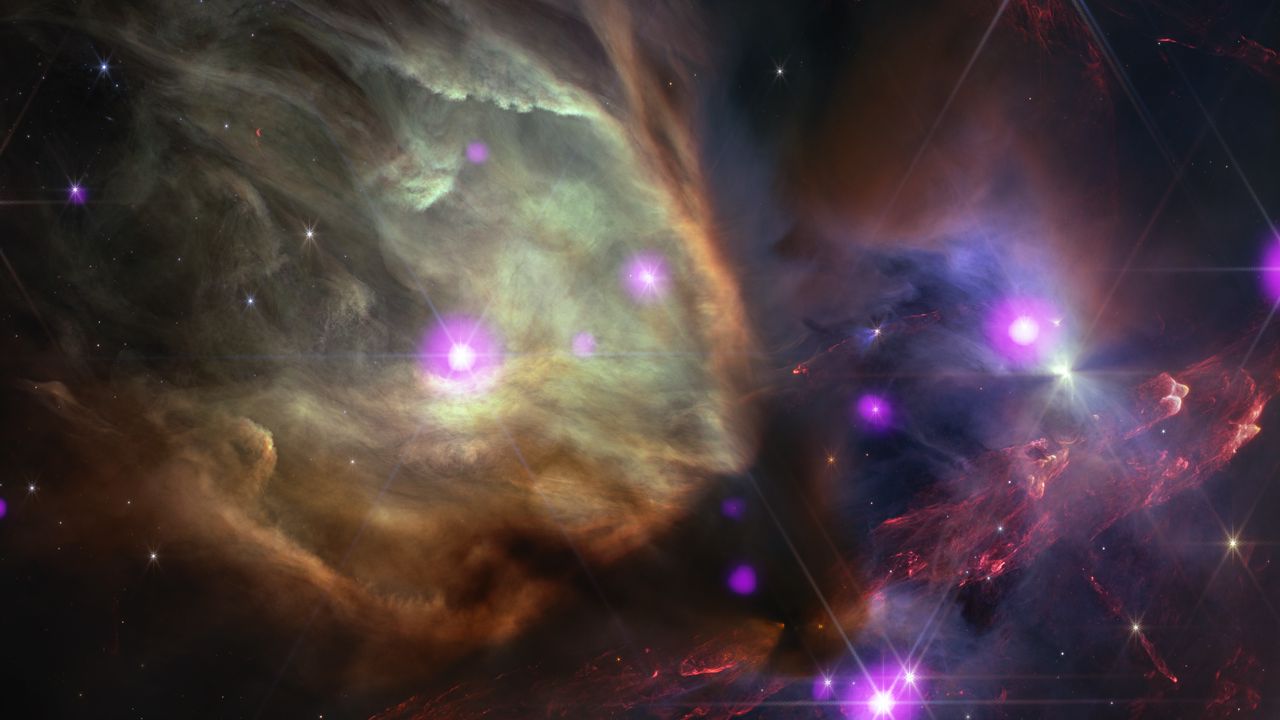 Wallpaper rho ophiuchi, star, stars, glow, space