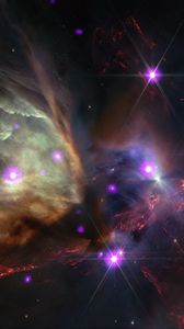 Preview wallpaper rho ophiuchi, star, stars, glow, space