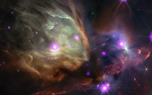 Preview wallpaper rho ophiuchi, star, stars, glow, space