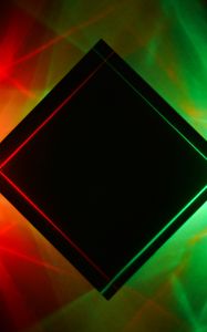 Preview wallpaper rhombus, neon, light, colorful, abstraction