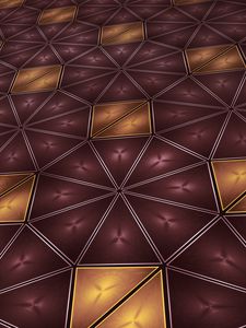 Preview wallpaper rhombus, shape, abstraction, brown