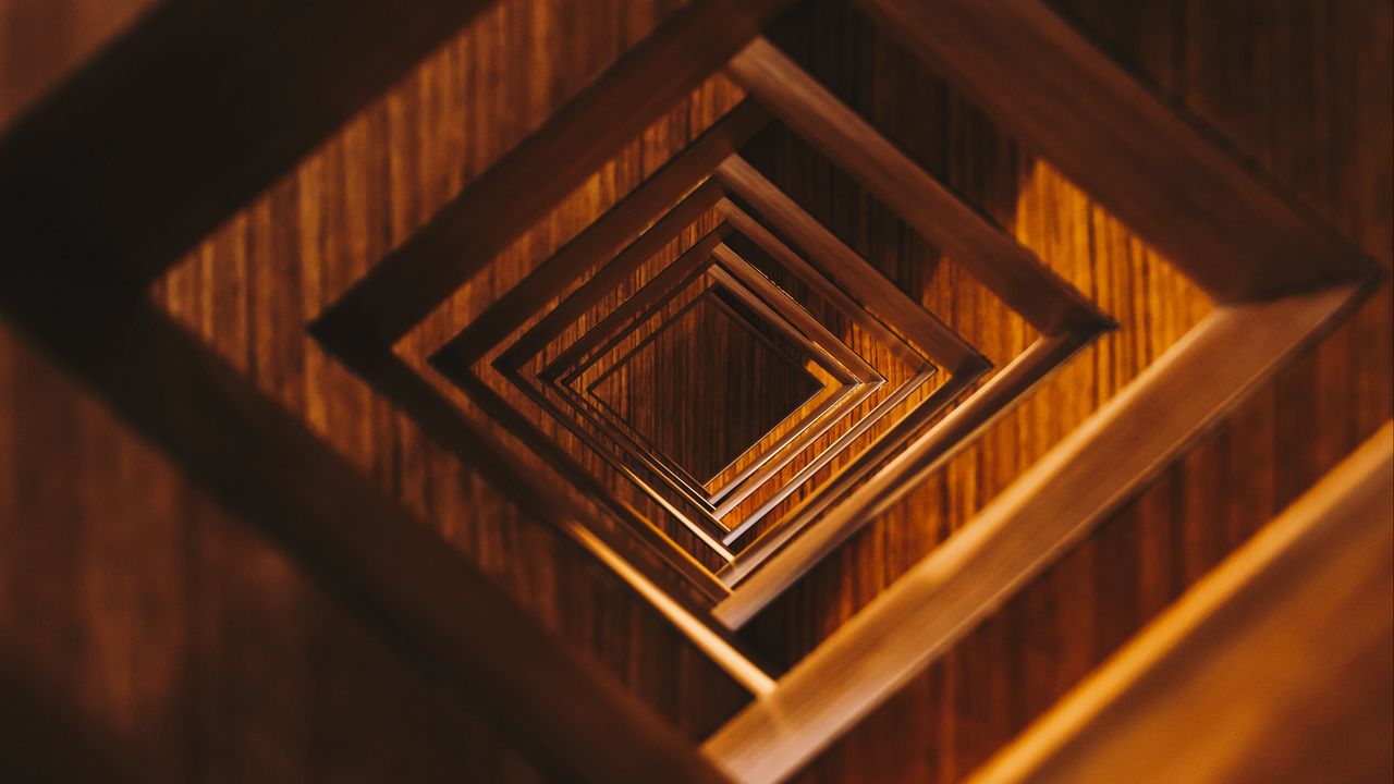 Wallpaper rhombuses, perspective, distance, depth