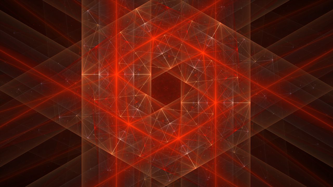 Wallpaper rhombuses, rays, intersection, abstraction, red