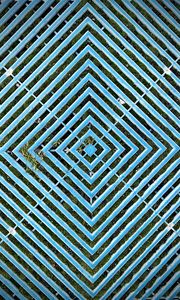 Preview wallpaper rhombuses, shapes, fence, construction, blue