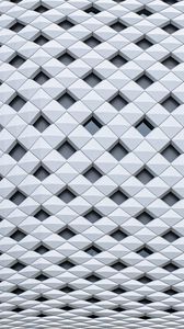 Preview wallpaper rhombuses, surface, white, abstraction