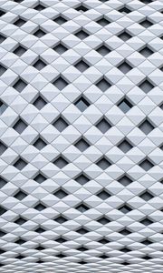 Preview wallpaper rhombuses, surface, white, abstraction