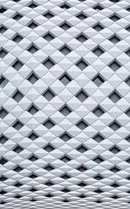 Preview wallpaper rhombuses, surface, white, abstraction