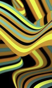 Preview wallpaper ribbons, stripes, bends, abstraction, colorful