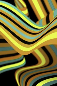 Preview wallpaper ribbons, stripes, bends, abstraction, colorful