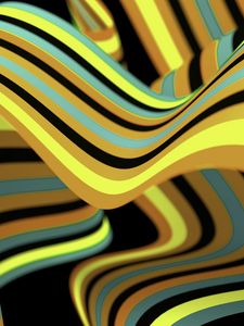 Preview wallpaper ribbons, stripes, bends, abstraction, colorful