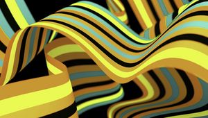 Preview wallpaper ribbons, stripes, bends, abstraction, colorful