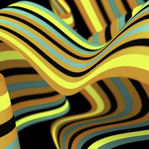 Preview wallpaper ribbons, stripes, bends, abstraction, colorful