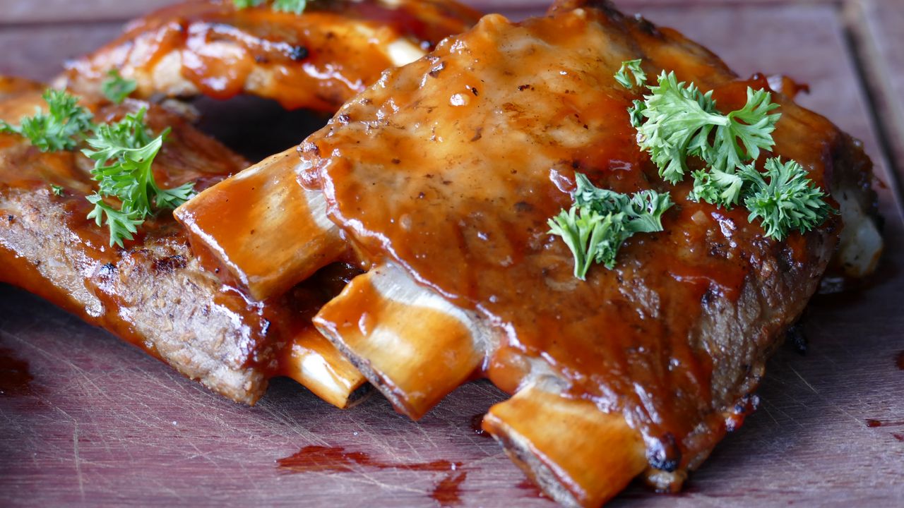 Wallpaper ribs, barbecue, sauce, meat
