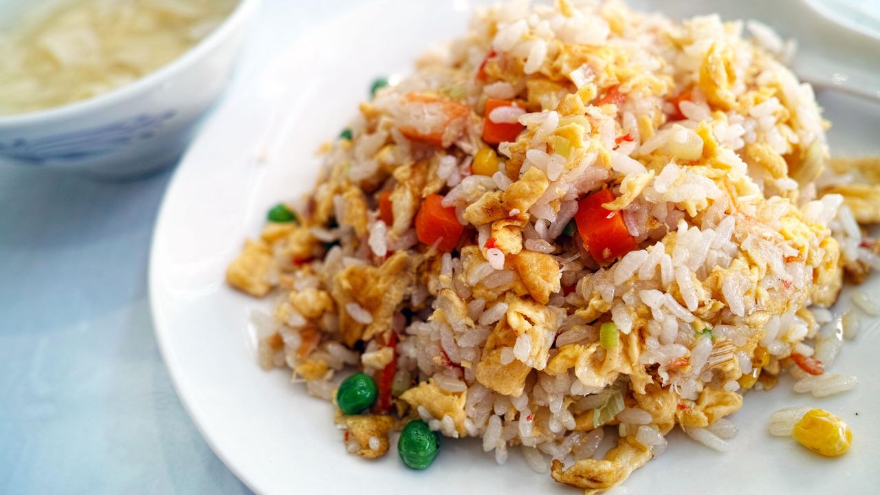 Wallpaper rice, food, vegetables, dinner