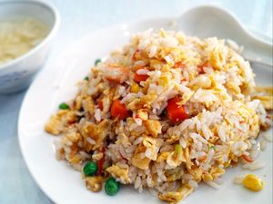 Preview wallpaper rice, food, vegetables, dinner