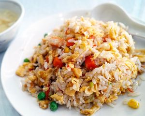 Preview wallpaper rice, food, vegetables, dinner