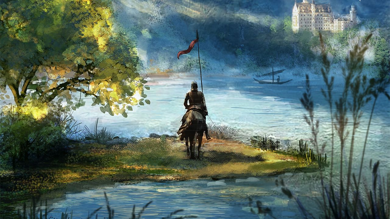 Wallpaper rider, knight, horse, art