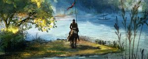 Preview wallpaper rider, knight, horse, art