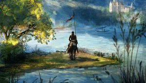 Preview wallpaper rider, knight, horse, art