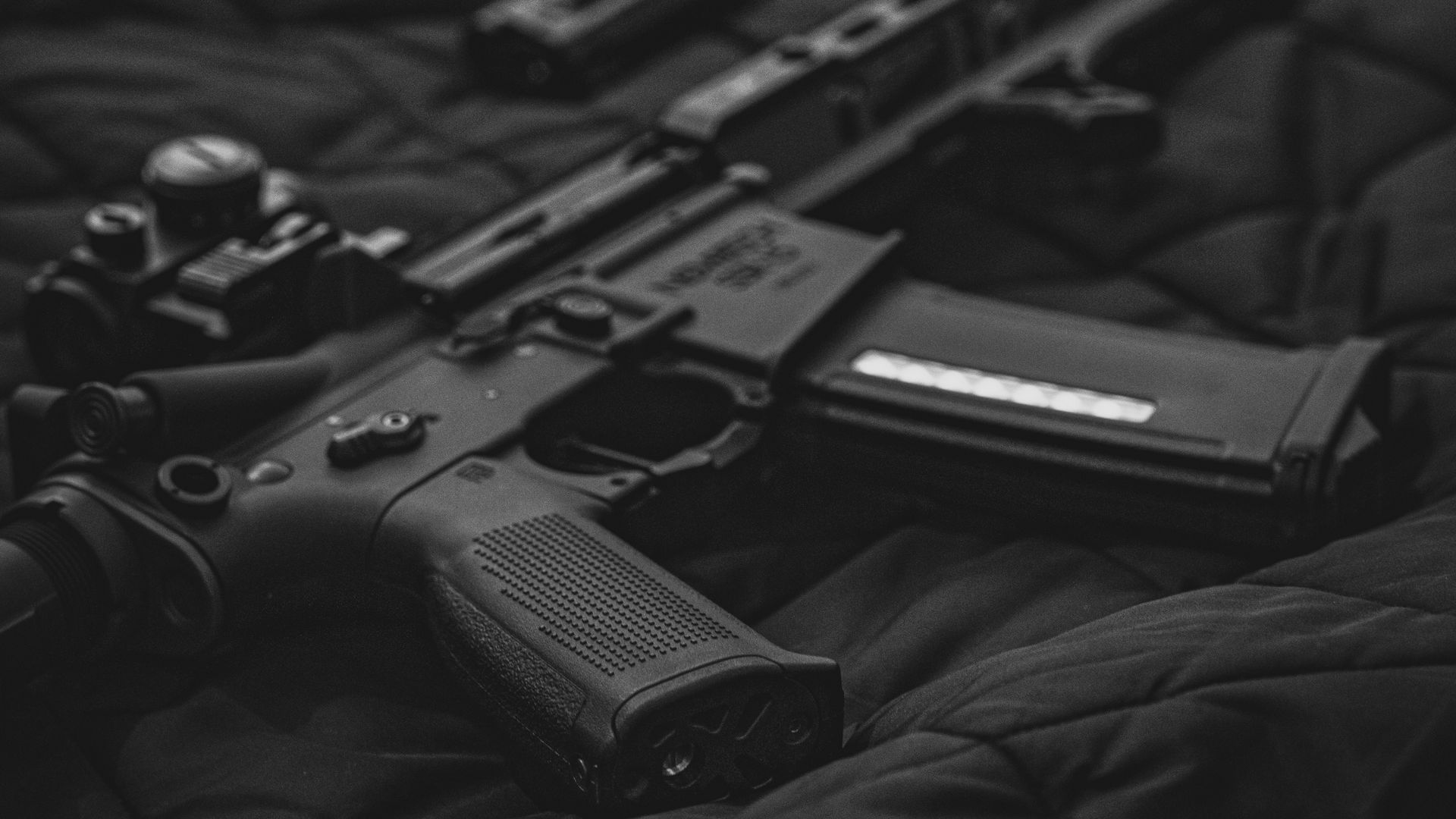 Download wallpaper 1920x1080 rifle, weapon, guns, black, army full hd