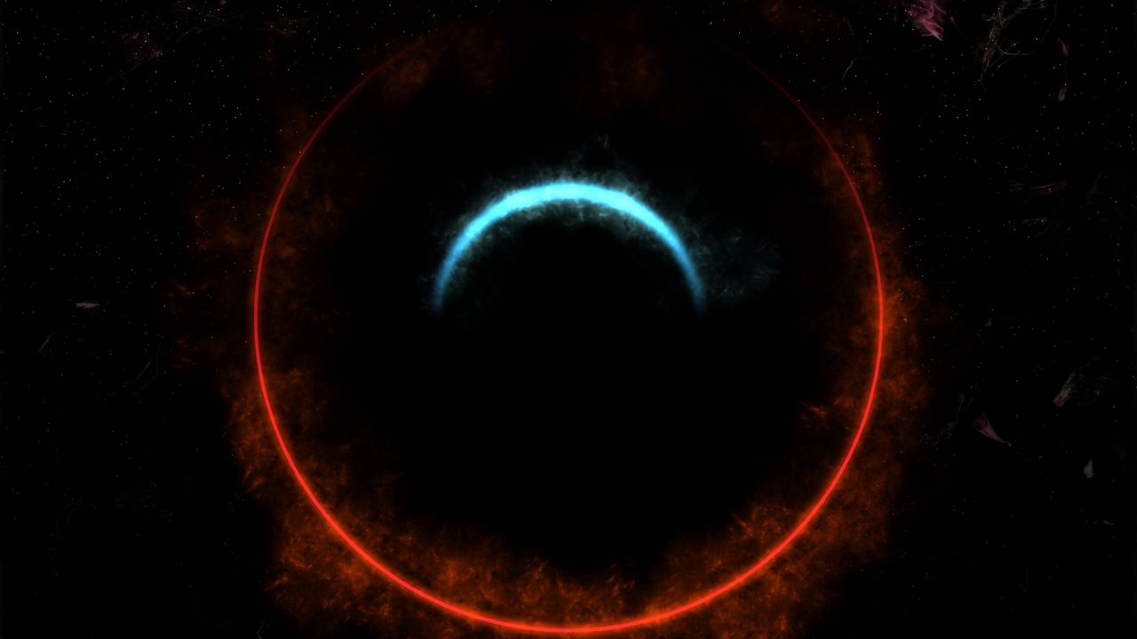 Wallpaper ring, glow, smoke, dark