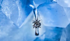 Preview wallpaper ring, ice, decoration, jewel, shine, macro