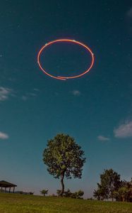 Preview wallpaper ring, light, sky, long exposure, motion